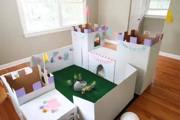 How To Make An Epic DIY Cat Castle Out Of Cardboard Boxes