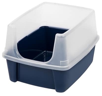 IRIS Open Top Litter Box with Shield