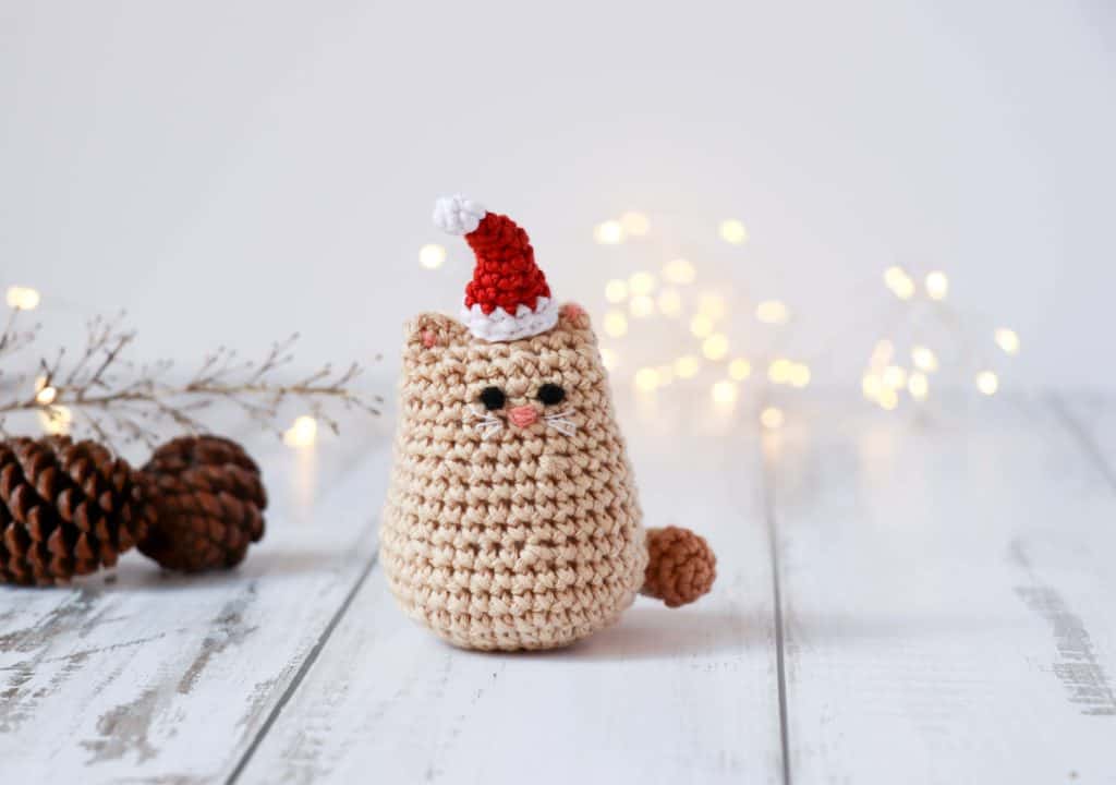 Itty Bitty Crochet Cat Ornament by Thoresby Cottage 