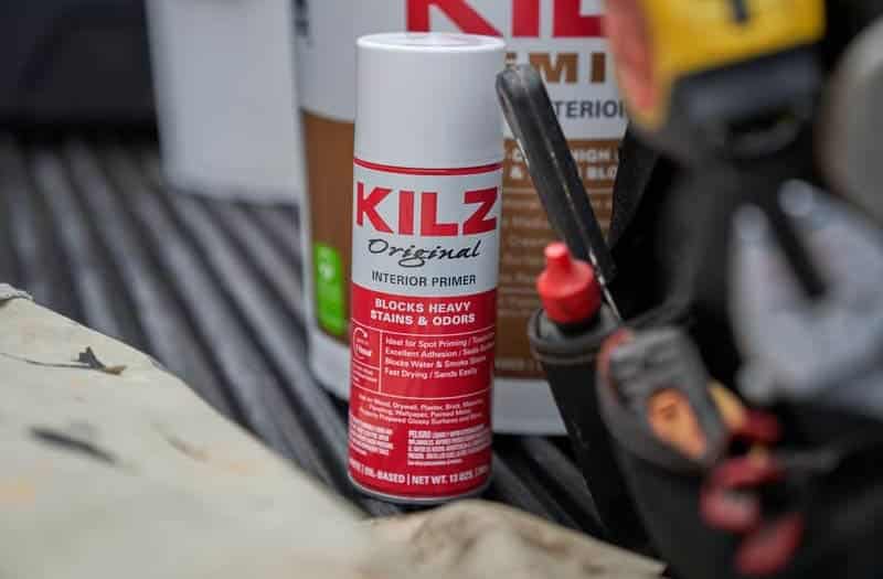 KILZ Original Primer surrounded with tools