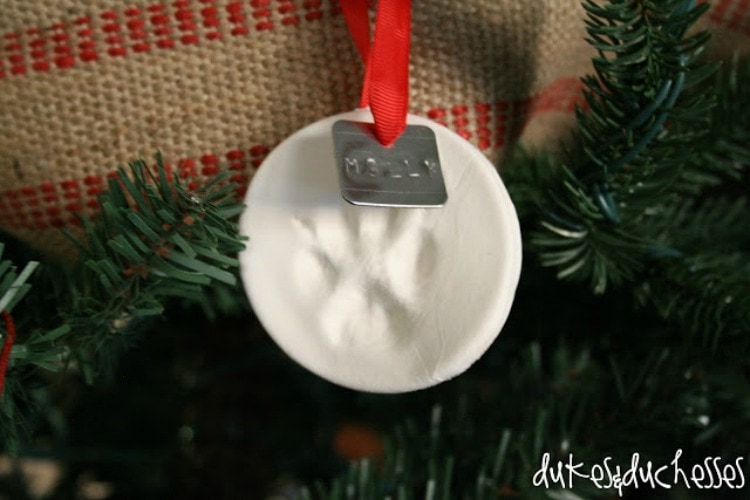 Keepsake Pawprint Christmas Ornament