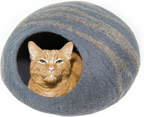 Meowfia Premium Felt Cat Cave Bed