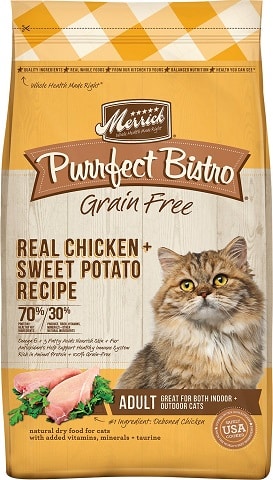 Merrick Purrfect Bistro Grain-Free Real Chicken + Sweet Potato Recipe Adult Dry Cat Food