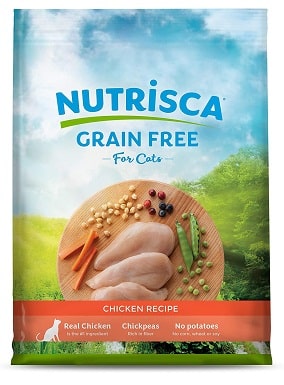 NUTRISCA Premium Grain-Free Dry Cat Food, Chicken Recipe