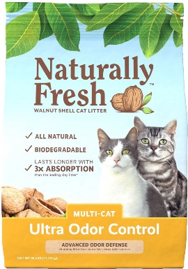 Naturally Fresh Ultra Odor Control Unscented Clumping Walnut Cat Litter