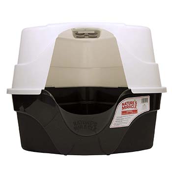 Nature's Miracle Advanced Hooded Corner Cat Litter Box