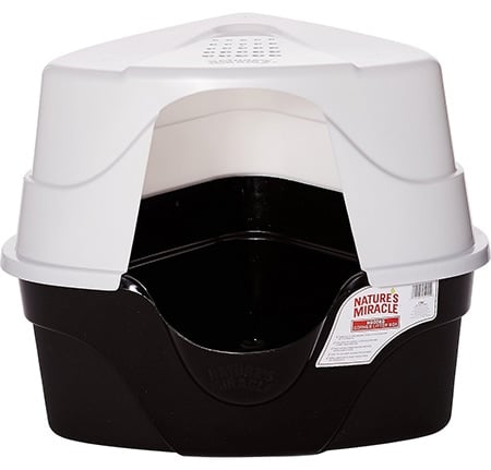Nature’s Miracle Just for Cats Advanced Hooded Corner Cat Litter Box