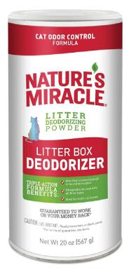 Nature's Miracle Litter Box Deodorizer, 20 oz, Litter Deodorizing Powder
