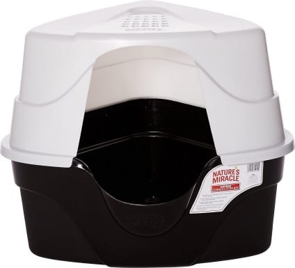 Nature's Miracle hooded corner litter box