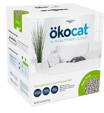 Okocat Dust-Free Unscented Non-Clumping Paper Pellet Cat Litter