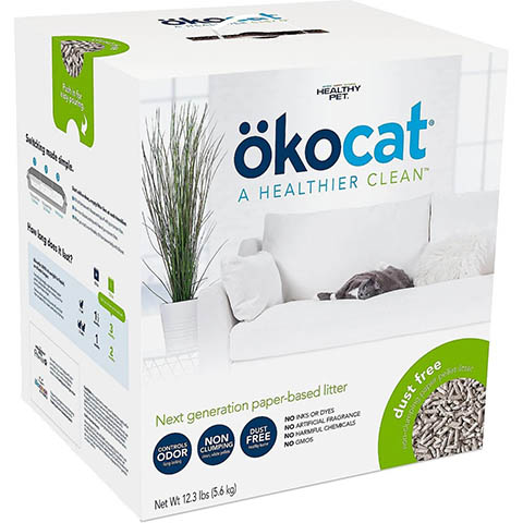 Okocat Dust-Free Unscented Non-Clumping Paper Pellet Cat Litter