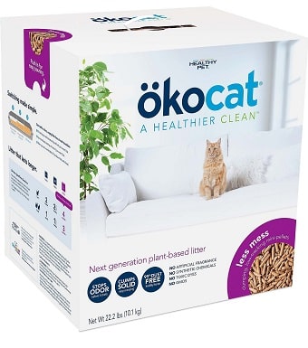 Okocat Mini Pellets Unscented Clumping Wood Cat Litter