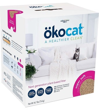 Okocat Super Soft Clumping Wood Unscented Cat Litter