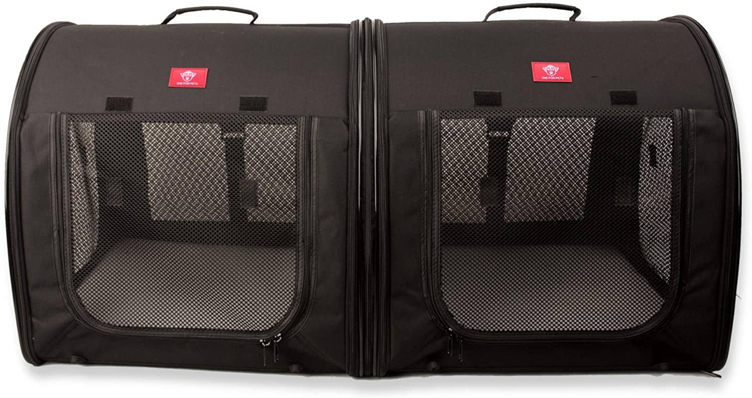 One for Pets Portable 2-in-1 Double Pet Carrier