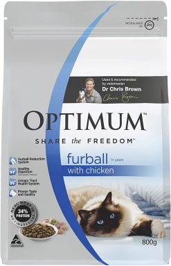 Optimum Furball 1+ Years with Chicken Dry Cat Food