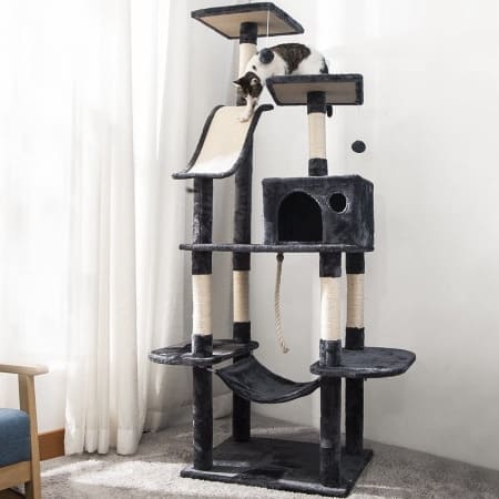 P PURLOVE Cat Tree with Scratching Posts