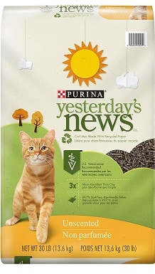 PURINA Yesterday's News Odor Control, Lightweight, Unscented Paper Cat Litter