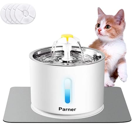 Parner Stainless Steel LED Indicator Pet Fountain