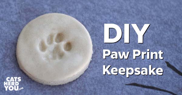 Paw Print Salt Dough Ornament by Cats Herd You