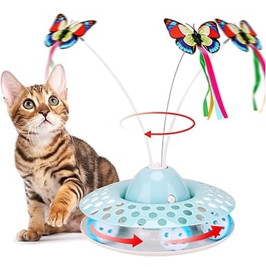 Pawzone Automatic Rotating Butterfly & Ball Exercise Toy