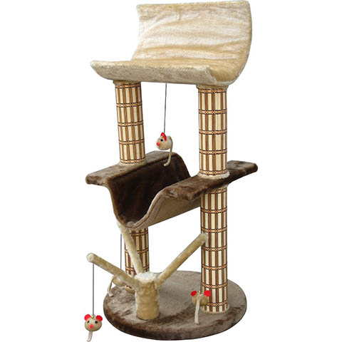 Penn-Plax Multi-Level Lounger 42-in Bamboo Cat Tree