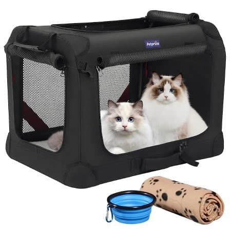 Petprsco Large Soft Cat Carrier with Washable Pad