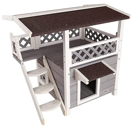Petsfit Cat House for Outdoor Cats With Escape Door
