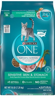 Purina ONE Sensitive Skin & Stomach Dry Cat Food