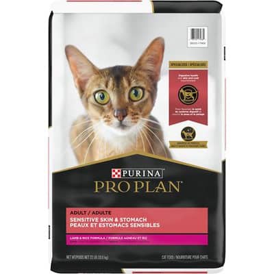 Purina Pro Plan Adult Sensitive Skin & Stomach Lamb & Rice Formula Dry Cat Food