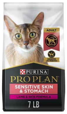Purina Pro Plan Adult Sensitive Skin & Stomach Lamb & Rice Formula Dry Cat Food