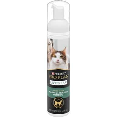 Purina Pro Plan LiveClear Rinse-Free Allergen Reducing Cat Shampoo Spray