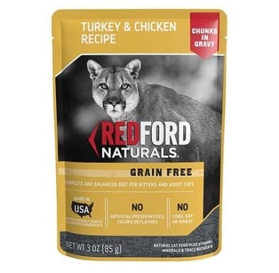 Redford Naturals Grain Free Chunks in Gravy Turkey & Chicken Recipe Cat Food Pouches