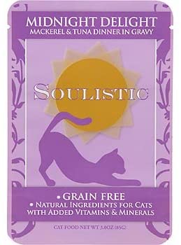 Soulistic Midnight Delight Mackerel & Tuna Dinner in Gravy Adult Cat Food Pouches