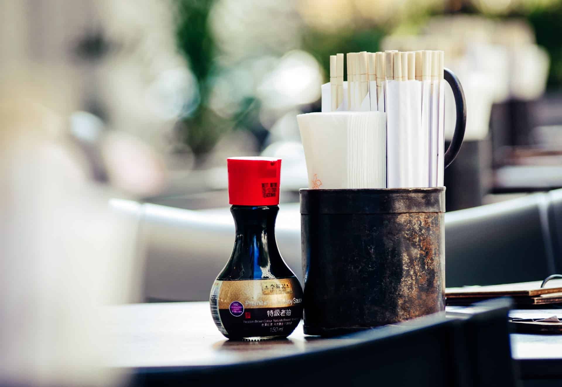 Soy Sauce with chopsticks