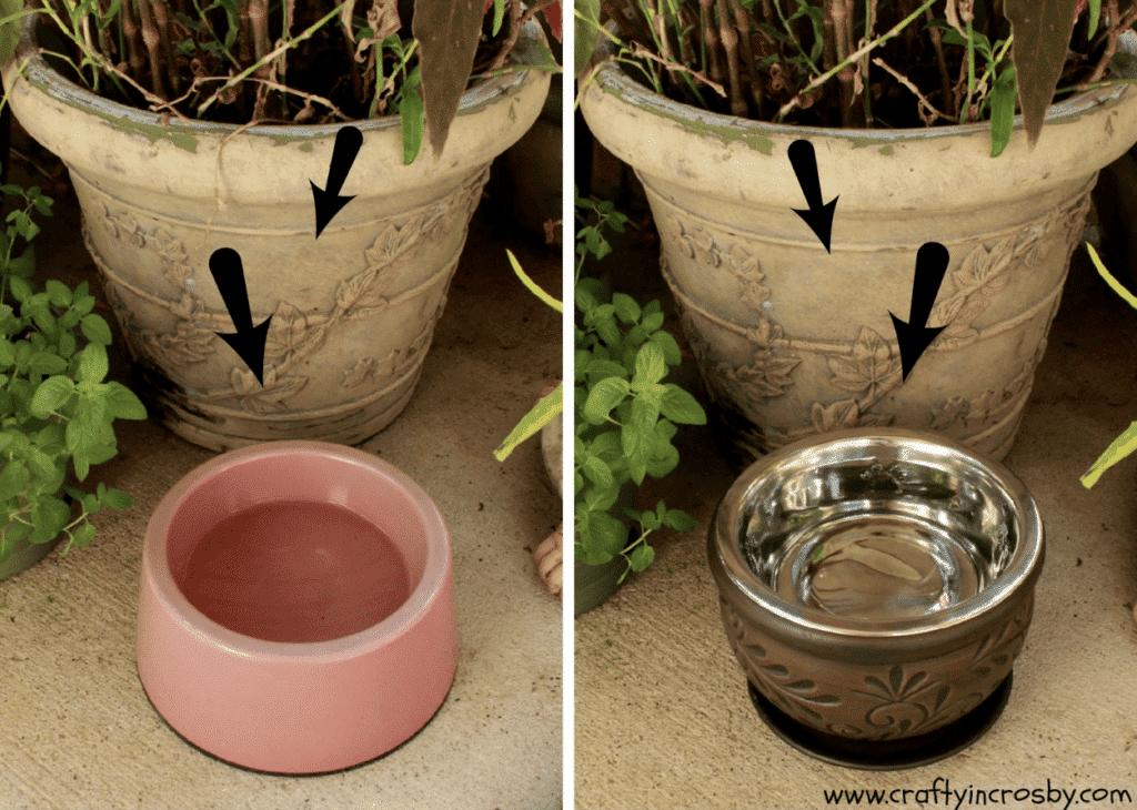 Super Easy Planter Raised Bowl Holder by Crafty In Crosby
