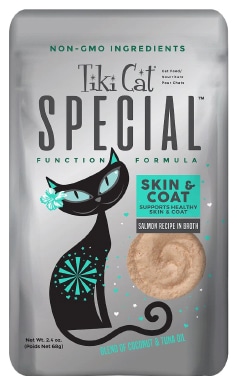 Tiki Cat Special Function Formula Skin & Coat Salmon Recipe in Broth Wet Cat Food