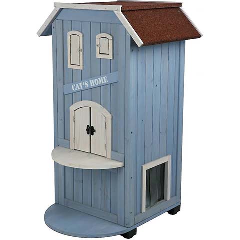 Trixie 3 -Story Outdoor Wooden Cat House