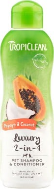 TropiClean Luxury 2 in 1 Papaya & Coconut Shampoo and Conditioner
