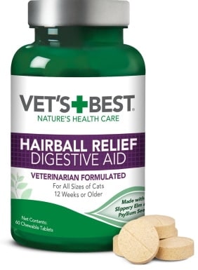 Vet's Best Chewable Tablets Hairball Control Supplement