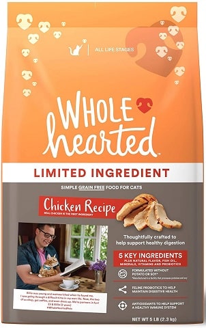 WholeHearted Grain Free Limited Ingredient Chicken Recipe Dry Cat Food_All Life Stages