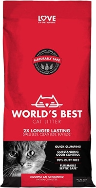 World's Best Multi-Cat Unscented Clumping Corn Cat Litter