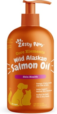 Zesty Paws Core Elements Wild Alaskan Salmon Oil Liquid Skin & Coat Supplement