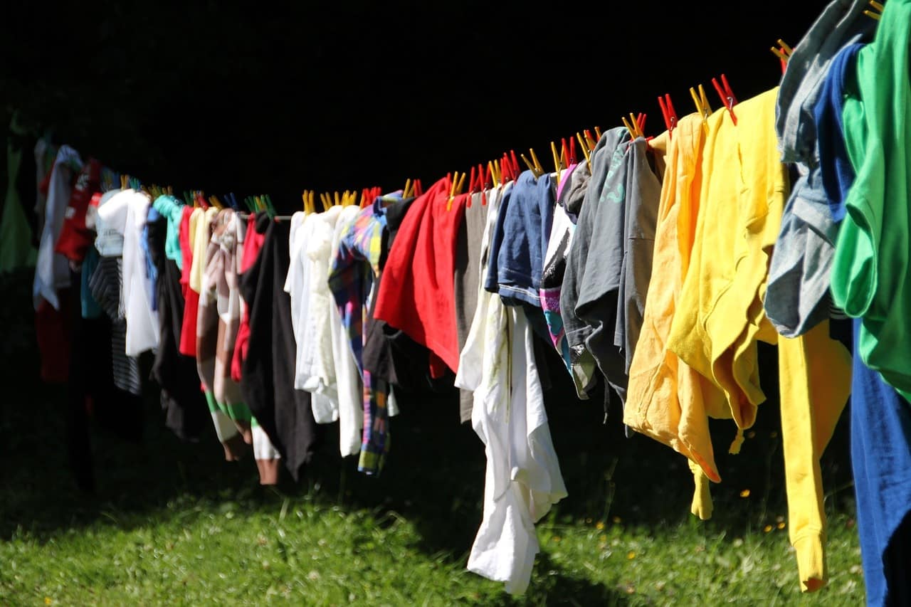 air drying clothes