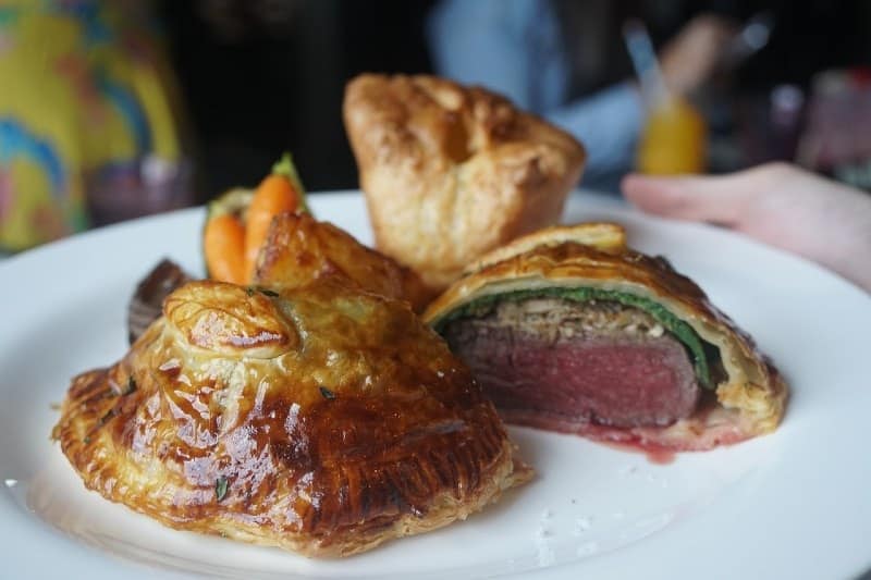 beef wellington on plate