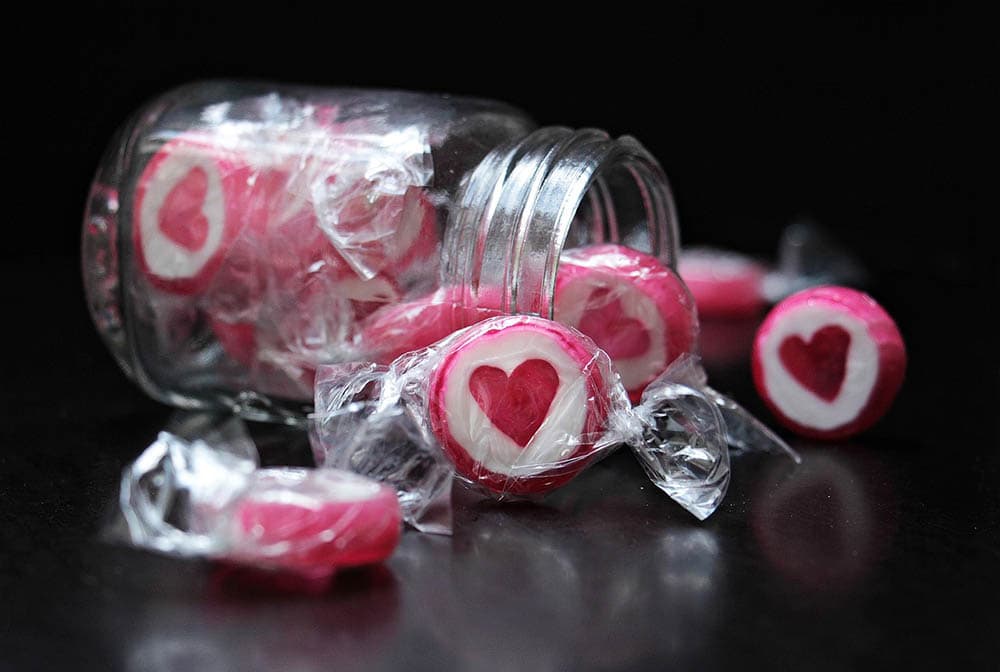 candies wrapped in plastic