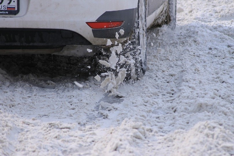 car in snow