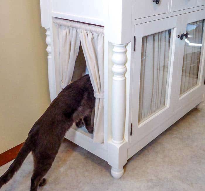 diy hidden litter box cabinet