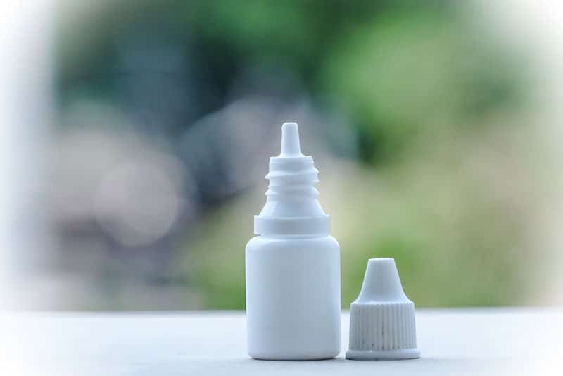 eye drop isolated in blur background