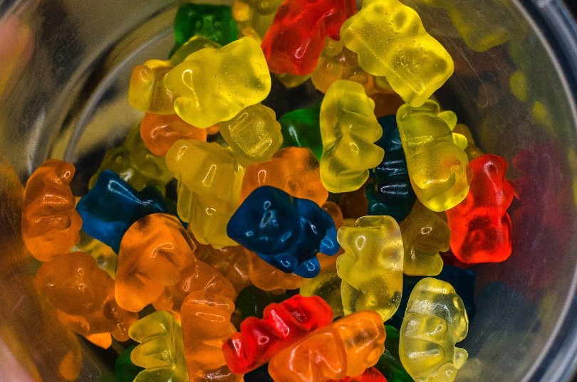 gummy bears in a jar