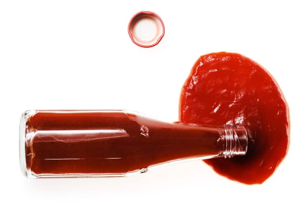 ketchup bottle open